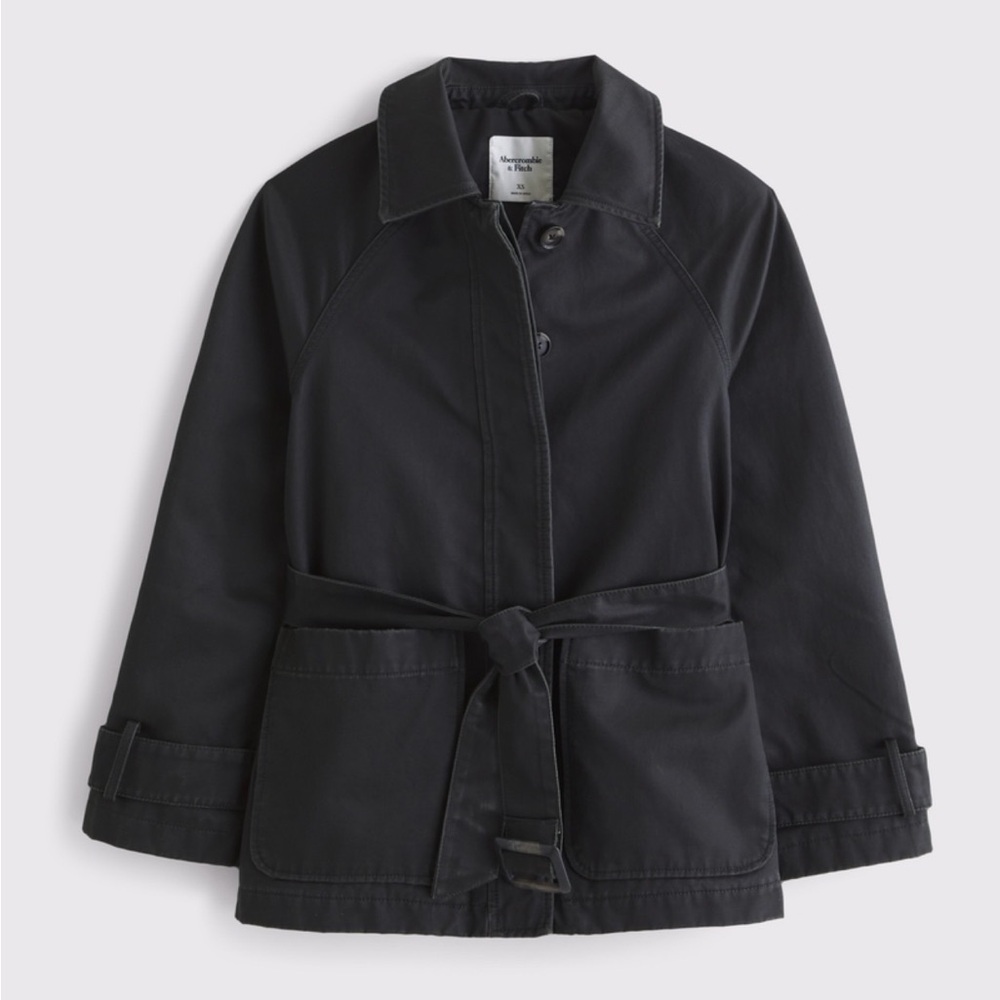 Abercrombie Waxed Belted Utility Jacket Size S NWT